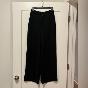 Mango Black Wide-Leg Pants